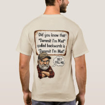 Verdomme Ik Ben Boos Grappige Palindroom T-Shirt