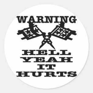 Verdomme, ja, het doet Tattoo pijn Ronde Sticker
