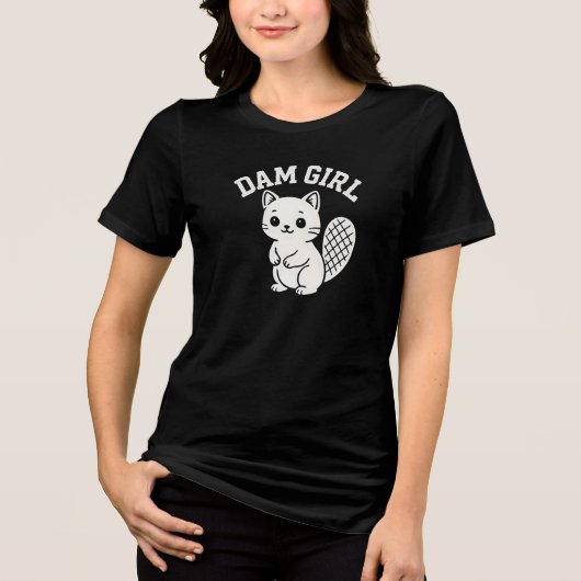 Verdomme meid Tri-Blend shirt (Voorkant)