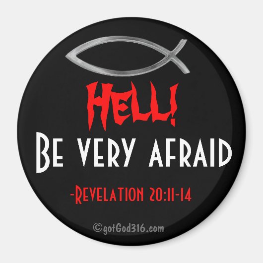 Verdomme! Wees erg bang gotGod316.com Schrift Magneet (Voorkant)