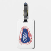 Verdon Gorge France Rock Climbing Karabiner Bagagelabel (Achterkant verticaal)