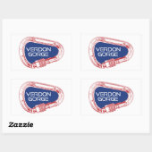 Verdon Gorge France Rock Climbing Karabiner Rechthoekige Sticker (Vel)