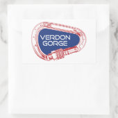 Verdon Gorge France Rock Climbing Karabiner Rechthoekige Sticker (Tas)