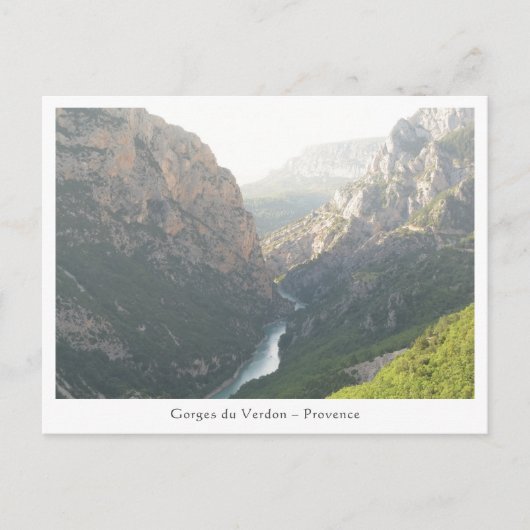Verdon Gorge, Frankrijk Briefkaart (Voorkant)