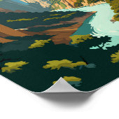 Verdon Gorge Frankrijk Reizen Kunst Vintage Poster (Hoek)