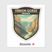 Verdon Gorge Frankrijk Reizen Kunst Vintage Sticker (Vel)