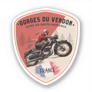 Verdon Gorge - les Gorges du Verdon trip motobike Sticker