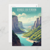 Verdon Gorges - Poster - Afbeelding Feestdagenkaart (Voorkant / Achterkant)