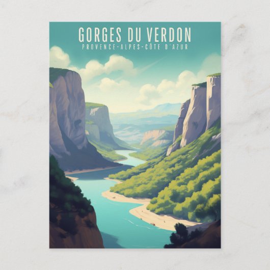 Verdon Gorges - Poster - Afbeelding Feestdagenkaart (Voorkant)