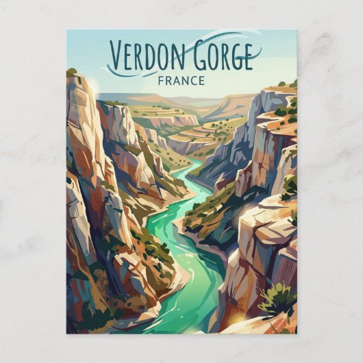 Verdon-kloof Frankrijk Briefkaart (Voorkant)