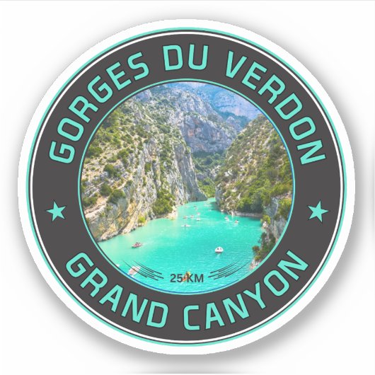 Verdon kloof - les Gorges du Verdon reis Sticker (Voorkant)
