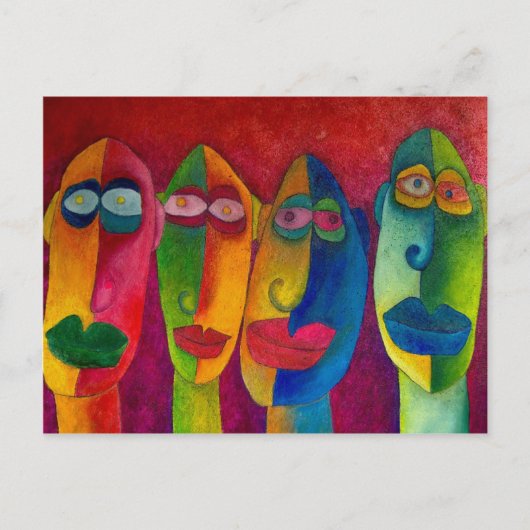 "verdoofd" briefkaart (Voorkant)