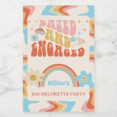 Verdoofd En Verlobt Bruidsfeest Favor Wijn Etiket (Enkel label)