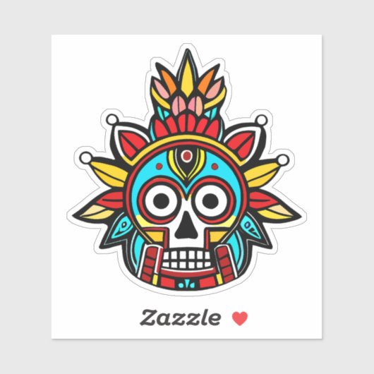 Verdoofde schedel sticker (Vel)