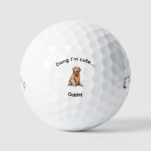 Verdorie, ik ben schattig Watercolor huisdier afbe Golfballen