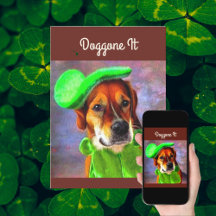 Verdorie Schattige Hond Sint-Patricksdag Op Maat G