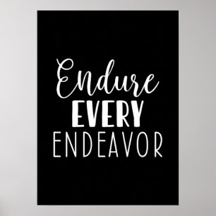 Verdraag elke inspanning - drukte, gymnastiek, suc poster