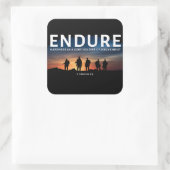 Verdraagt hardheid als een goede soldaat van Jezus Vierkante Sticker (Tas)