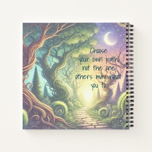 Verdraaid boompad en offerte notitieboek (Achterkant)