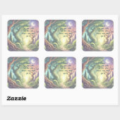 Verdraaid boompad en offerte vierkante sticker (Vel)