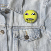 Verdraaid met gekke ogen ronde button 5,7 cm (In situ)