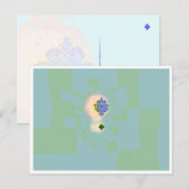 Verdraaid scherm met rand Briefkaart (Voorkant / Achterkant)