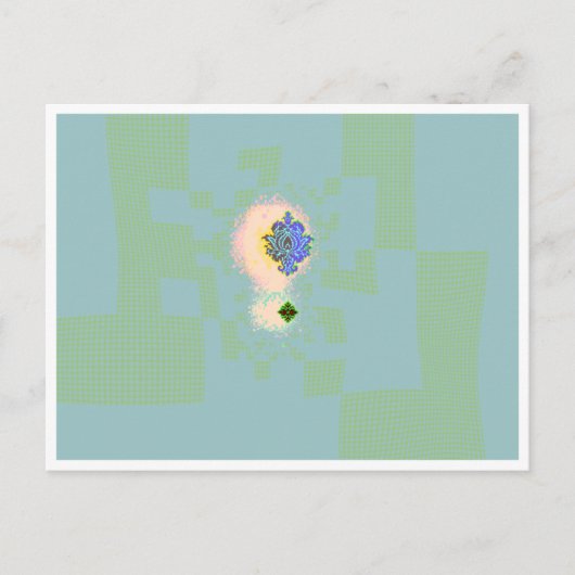 Verdraaid scherm met rand Briefkaart (Voorkant)