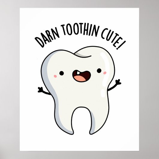 Verdraaid Tooth-in Leuke Grappige Tooth Pun Poster (Voorkant)