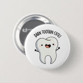 Verdraaid Tooth-in Leuke Grappige Tooth Pun Ronde Button 5,7 Cm (Voorkant /achterkant)