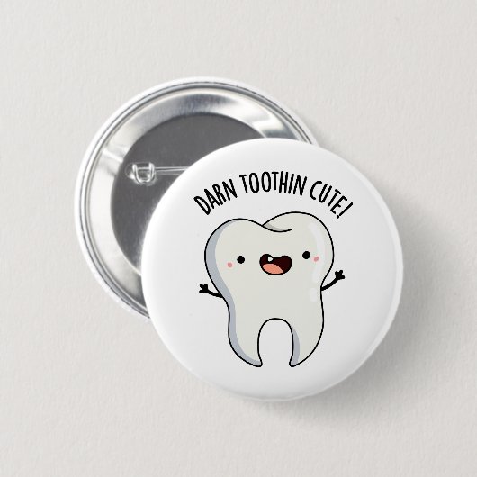 Verdraaid Tooth-in Leuke Grappige Tooth Pun Ronde Button 5,7 Cm (Voorkant /achterkant)