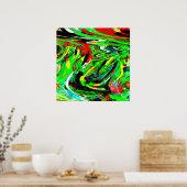 verdraaide abstractie poster (Keuken)