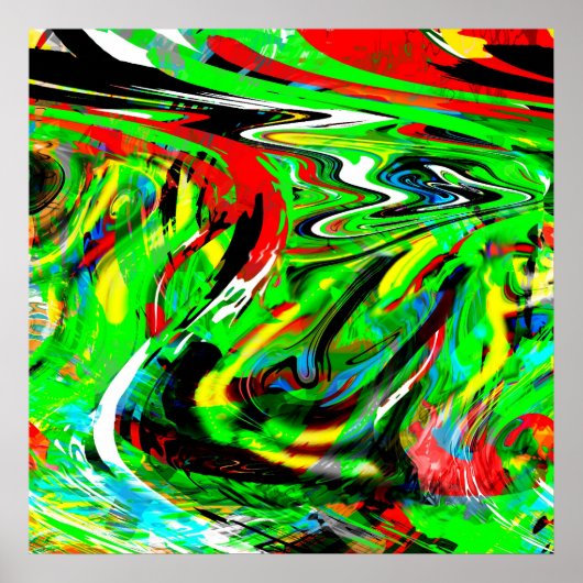 verdraaide abstractie poster (Voorkant)