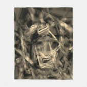 Verdraaide beige vierkanten, gekleurd met 'borstel fleece deken (Voorkant)