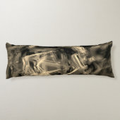 Verdraaide beige vierkanten, gekleurd met 'borstel lichaamskussen (Achterkant)