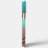 Verdraaide borden met convex edge red en turquoise Case-Mate iPhone case (Achterkant / Rechts)