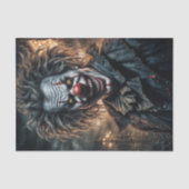 Verdraaide Carnaval Clown | donker ontkoppelingspa Tissuepapier (Voorkant)