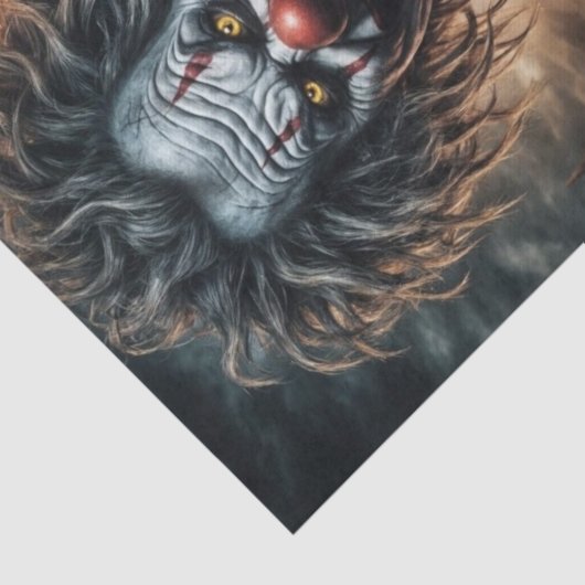 Verdraaide Carnaval Clown | donker ontkoppelingspa Tissuepapier (Detail)