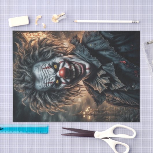 Verdraaide Carnaval Clown | donker ontkoppelingspa Tissuepapier (Craft)