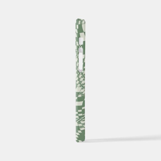 Verdraaide controles in groen iPhone hoesje (Linkerkant)