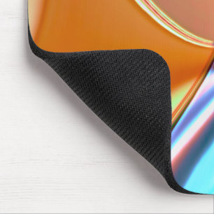 Verdraaide curven in geelblauw en acrylhoudend sin muismat