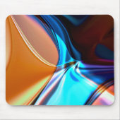 Verdraaide curven in geelblauw en acrylhoudend sin muismat (Voorkant)