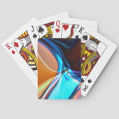 Verdraaide curven in geelblauw en acrylhoudend sin pokerkaarten (Achterkant)