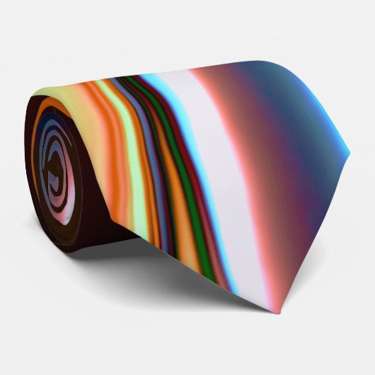Verdraaide curven in geelblauw en acrylhoudend sin stropdas (Opgerold)