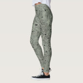 Verdraaide en Verdraaide Kunst van de Topografie i Leggings (Links)