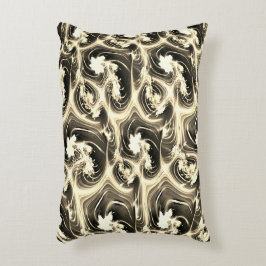 Verdraaide fractale verhouding van lichtbeige stro accent kussen