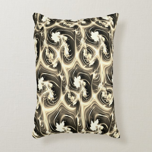 Verdraaide fractale verhouding van lichtbeige stro accent kussen (Voorkant(Verticaal))