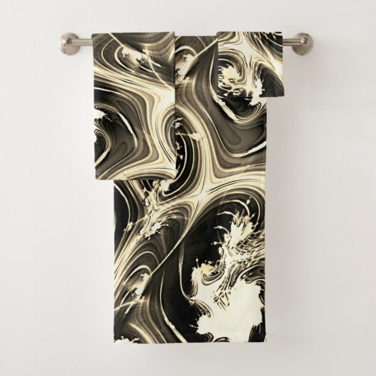 Verdraaide fractale verhouding van lichtbeige stro bad handdoek (Insitu)