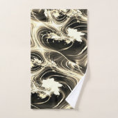 Verdraaide fractale verhouding van lichtbeige stro bad handdoek (Handdoek)