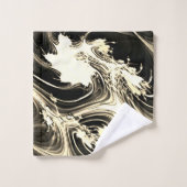 Verdraaide fractale verhouding van lichtbeige stro bad handdoek (Wasdoekje)