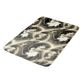 Verdraaide fractale verhouding van lichtbeige stro badmat